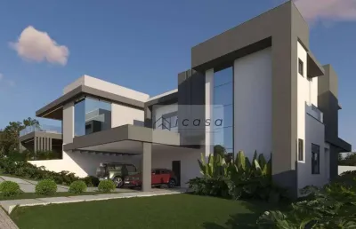 Sobrado com 5 dormitórios à venda, 466 m² por r$ 5.860.000,00 - condomínio reserva do paratehy - são josé dos campos/sp