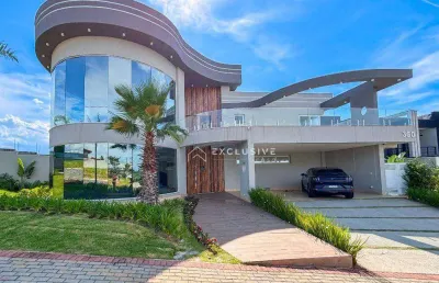 Sobrado com 4 dormitórios à venda, 450 m² por r$ 3.500.000,00 - condomínio residencial eco park bourbon - caçapava/sp