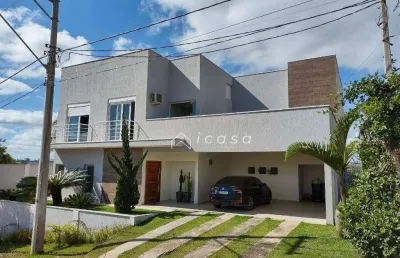Sobrado com 3 dormitórios, 365 m² - venda por r$ 1.800.000,00 ou aluguel por r$ 13.862,00/mês - condomínio lago dourado - jacareí/sp