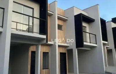Sobrado com 3 ou 2 dorm. (1 ou 2 suítes) à venda, 77 m² por r$ 344.000 - santa catarina - joinville/sc