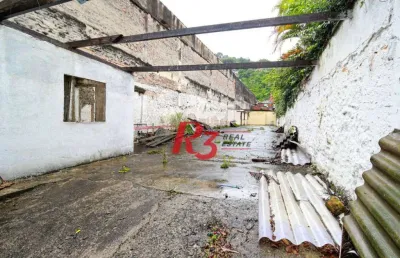 Terreno para alugar, 339 m² por r$ 10.000,00/mês - centro - santos/sp