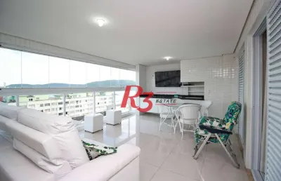 Apartamento com 3 dormitórios para alugar, 134 m² por r$ 11.500,00/mês - embaré - santos/sp