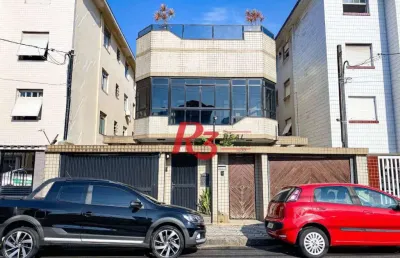 Sobrado com 5 dormitórios à venda, 258 m² - embaré - santos/sp
