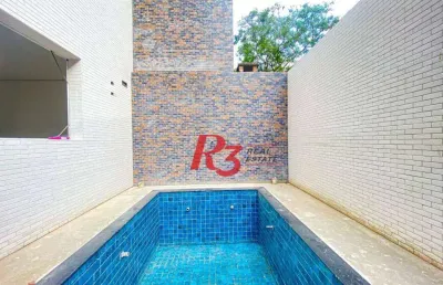 Sobrado com 3 dormitórios à venda, 140 m² - boqueirão - santos/sp