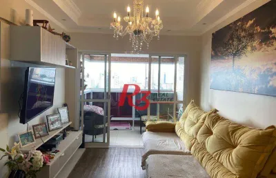 Apartamento com 2 dormitórios à venda, 84 m² - boqueirão - santos/sp