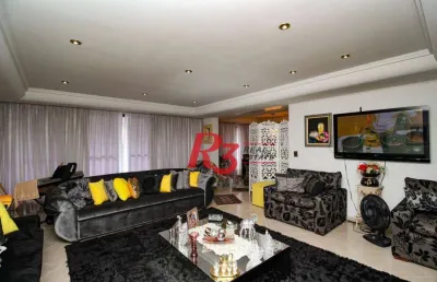 Apartamento com 3 dormitórios à venda, 244 m² - gonzaga - santos/sp