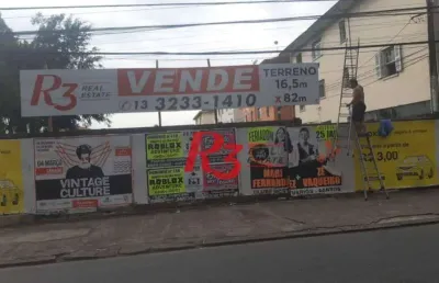 Terreno à venda, 1820 m² por r$ 11.710.000,00 - boqueirão - santos/sp