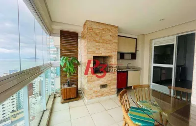 Apartamento para alugar, 204 m² por r$ 24.000,00/mês - embaré - santos/sp