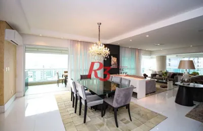 Apartamento com 4 dormitórios para alugar, 360 m² por r$ 40.000,00/mês - gonzaga - santos/sp