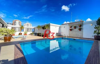 Cobertura à venda, 540 m² por r$ 4.400.000,00 - ponta da praia - santos/sp