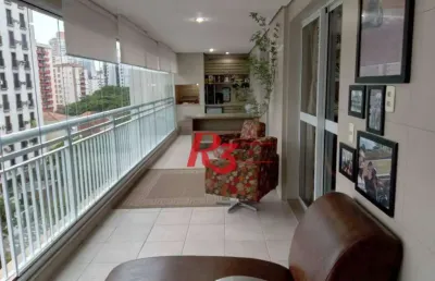Apartamento à venda, 165 m² por r$ 2.120.000,00 - gonzaga - santos/sp
