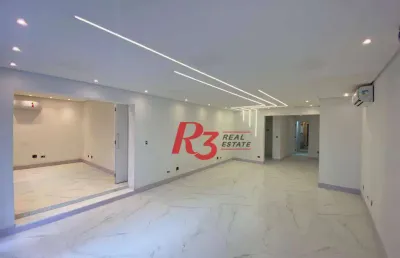 Amplo 3 dormitórios em são vicente - 1 quadra da praia