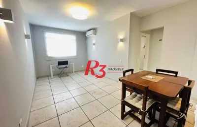 Apartamento com 1 dormitório para alugar, 55 m² por r$ 3.300,02/mês - gonzaga - santos/sp