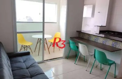 Apartamento com 1 dormitório para alugar, 38 m² por r$ 3.500,00/mês - macuco - santos/sp