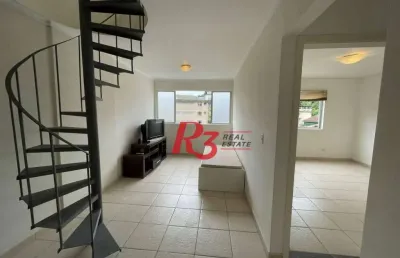 Cobertura com 2 dormitórios, 105 m² - venda por r$ 480.000,00 ou aluguel por r$ 3.761,90/mês - josé menino - santos/sp