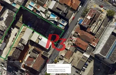 Terreno comercial para alugar na Rua Frei Gaspar, 168, Gonzaguinha, São Vicente