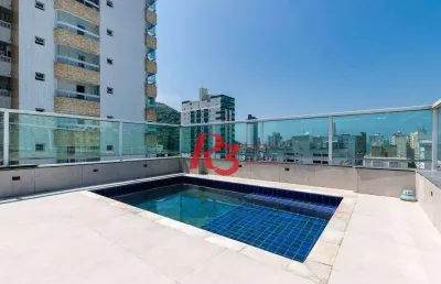 Cobertura com 4 dormitórios à venda, 374 m² por r$ 1.500.000,00 - centro - são vicente/sp