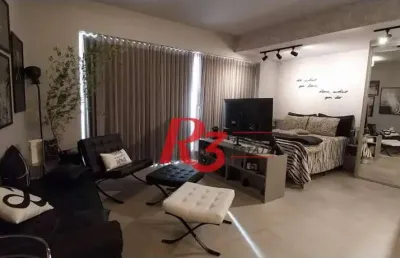 Apartamento com 1 dormitório, 54 m² - venda por r$ 1.280.000,00 ou aluguel por r$ 6.300,00/mês - pompéia - santos/sp