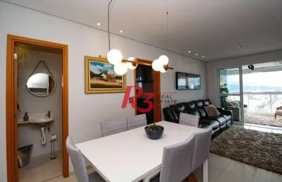 Apartamento com 3 dormitórios à venda, 129 m² por r$ 1.800.000,00 - aparecida - santos/sp