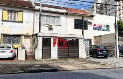 Sobrado com 2 dormitórios, 100 m² - venda por r$ 1.000.000,00 ou aluguel por r$ 7.485,00/mês - embaré - santos/sp