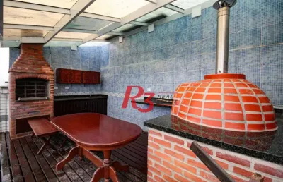 Cobertura com 5 dormitórios, 400 m² - venda por r$ 2.250.000,00 ou aluguel por r$ 14.900,00/mês - embaré - santos/sp