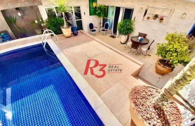 Cobertura à venda, 236 m² por r$ 1.890.000,00 - ponta da praia - santos/sp