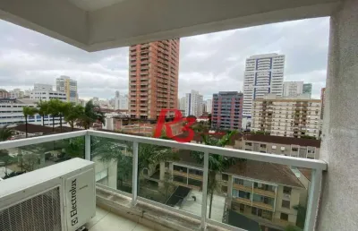 Apartamento com 1 dormitório com lazer, 47 m² por r$ 660.000 - boqueirão - santos/sp