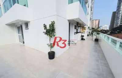 Apartamento garden com 2 dormitórios, 94 m² - venda por r$ 750.000,00 ou aluguel por r$ 5.000,00/mês - embaré - santos/sp