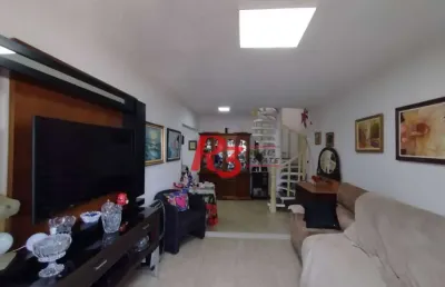 Cobertura à venda, 223 m² por r$ 1.260.000,00 - aparecida - santos/sp