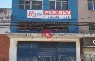 Prédio, 555 m² - venda por r$ 1.750.000,00 ou aluguel por r$ 10.000,00/mês - valongo - santos/sp