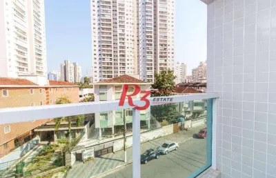 Apartamento com 2 dormitórios, 68 m² - venda por r$ 585.500,00 ou aluguel por r$ 4.200,00/mês - marapé - santos/sp