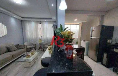 Apartamento com 3 dormitórios à venda, 90 m² por r$ 691.000,00 - pompéia - santos/sp
