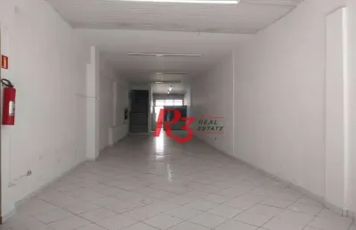 Loja para alugar, 311 m² por r$ 10.000,00/mês - centro - santos/sp
