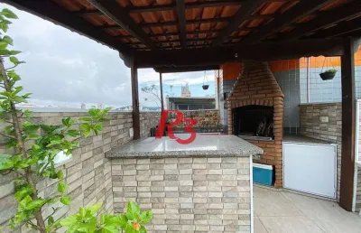 Apartamento triplex com 3 dormitórios à venda, 185 m² por r$ 590.000,00 - estuário - santos/sp