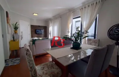 Apartamento com 2 dormitórios à venda, 89 m² por r$ 700.000,00 - pompéia - santos/sp