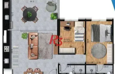 Apartamento com 2 dormitórios à venda, 68 m² por r$ 880.000,00 - josé menino - santos/sp