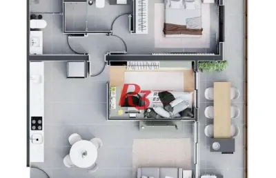 Apartamento à venda, 75 m² por r$ 1.046.420,00 - josé menino - santos/sp