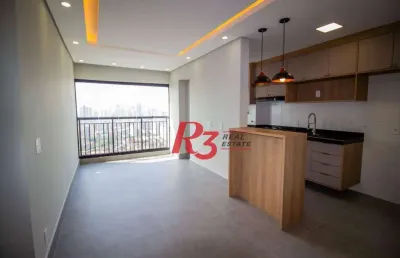 Apartamento com 2 dormitórios para alugar, 63 m² - marapé - santos/sp