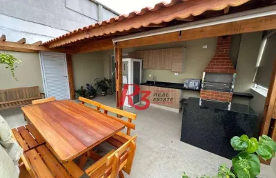Cobertura à venda, 240 m² por r$ 1.370.000,00 - embaré - santos/sp