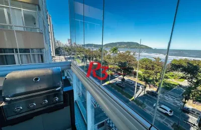 Apartamento com 4 dormitórios para alugar, 230 m² por r$ 18.000,00/mês - aparecida - santos/sp