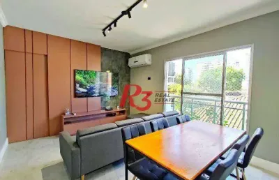 Apartamento com 2 dormitórios à venda, 65 m² por r$ 724.000,00 - ponta da praia - santos/sp