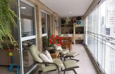 Apartamento com 3 dormitórios à venda, 130 m² por r$ 1.900.000,00 - gonzaga - santos/sp