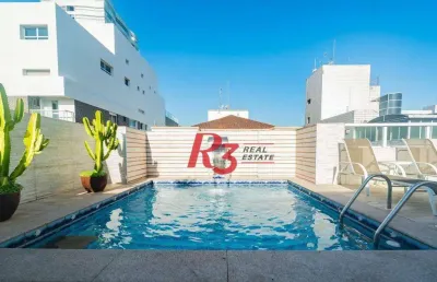 Cobertura com 3 dormitórios à venda, 194 m² por r$ 1.300.000,00 - aparecida - santos/sp