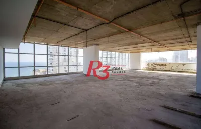 Andar corporativo para alugar, 334 m² por r$ 35.000,00/mês - aparecida - santos/sp