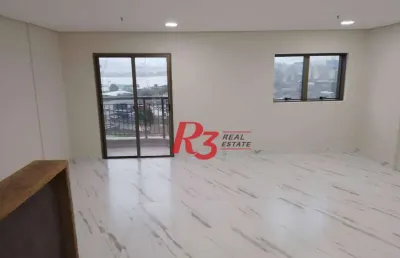 Conjunto para alugar, 53 m² por r$ 2.500,00/mês - valongo - santos/sp