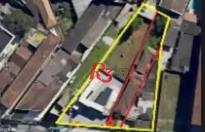 Terreno à venda, 1416 m² por r$ 3.681.000,00 - macuco - santos/sp