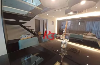 Cobertura com 4 dormitórios à venda, 177 m² por r$ 2.198.000,00 - josé menino - santos/sp