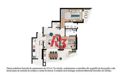 Apartamento à venda, 113 m² por r$ 1.464.300,00 - ponta da praia - santos/sp
