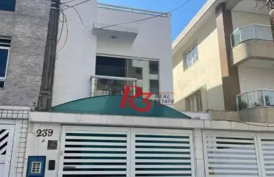 Casa com 3 dormitórios à venda, 130 m² por r$ 1.400.000,00 - embaré - santos/sp