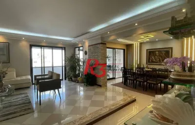 Apartamento à venda, 200 m² por r$ 2.350.000,00 - embaré - santos/sp